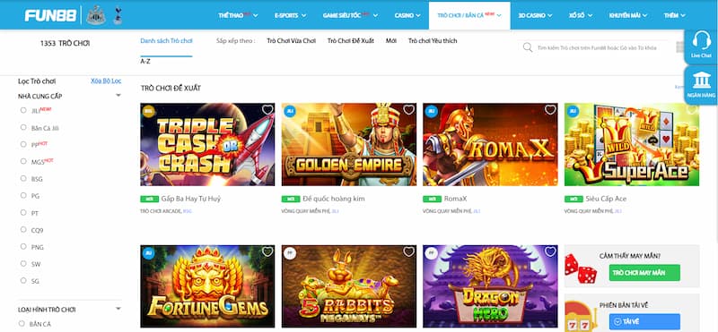 fun88 Top 10 Game Bài Đổi Thưởng Uy Tín Nhất 2025 Fun88